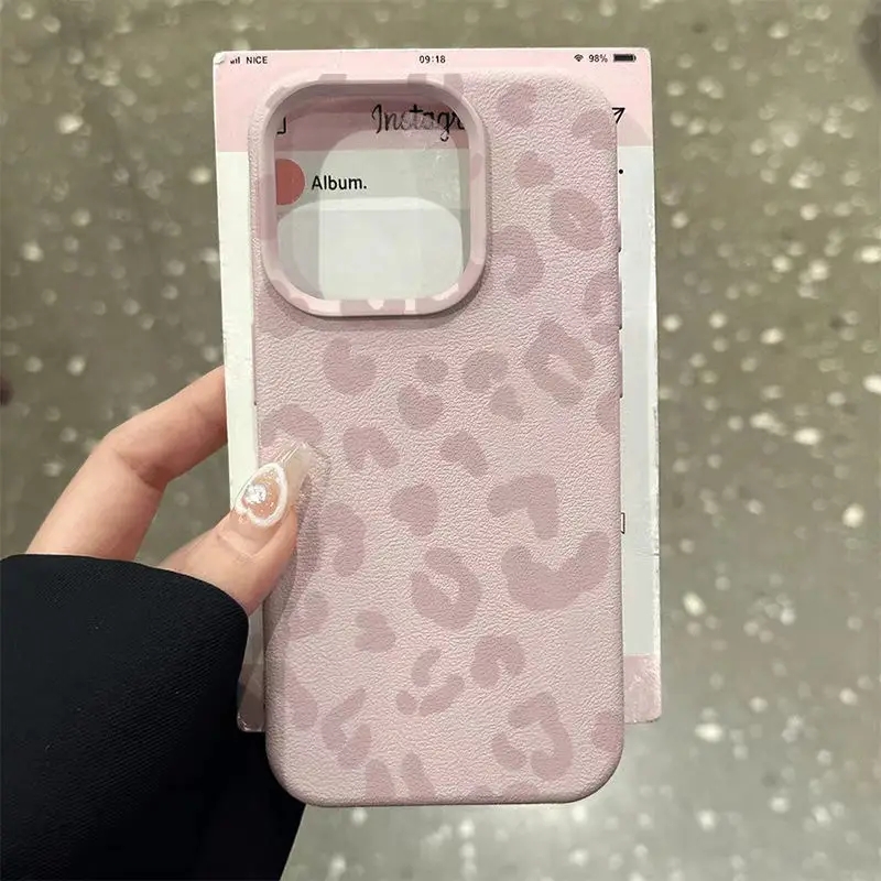 Pink Leopard Print Lichee Patt – Phone Cases Pink recenzja i cena