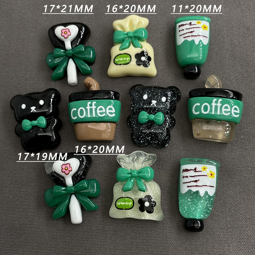 10pcs Cartoon resin coffee bea – Phone Cases With Charms recenzja i cena