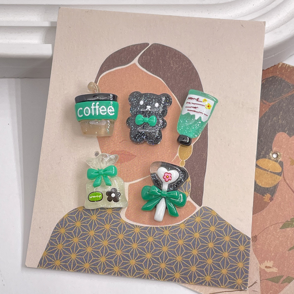 10pcs Cartoon resin coffee bea – Phone Cases With Charms recenzja i cena