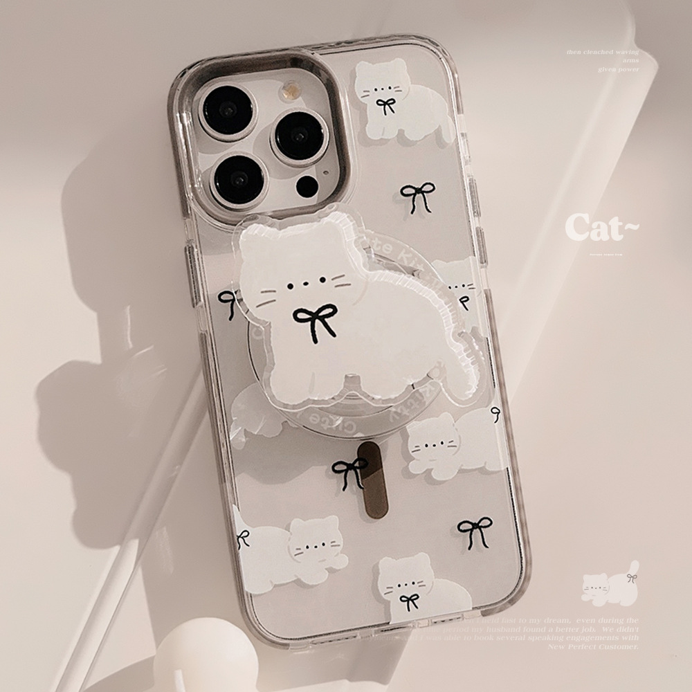 Korean Cartoon White Kitten Ma – Phone Cases Girly recenzja i cena