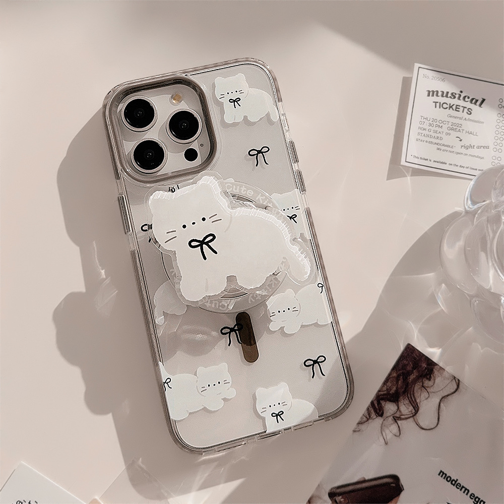 Korean Cartoon White Kitten Ma – Phone Cases Girly recenzja i cena