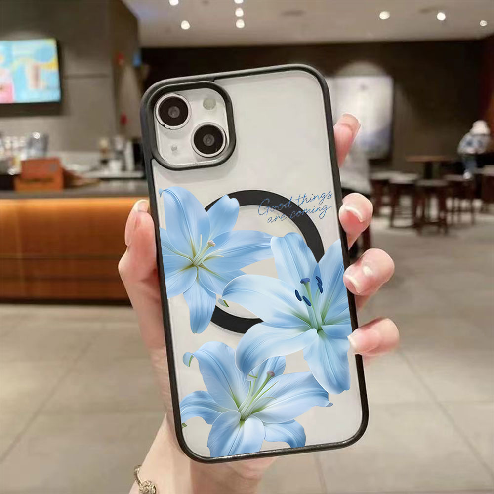 Blue Lily Flower Magnetic Phon – Phone Cases With Magsafe recenzja i cena