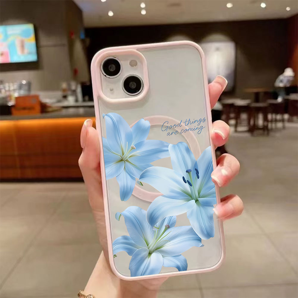 Blue Lily Flower Magnetic Phon – Phone Cases With Magsafe recenzja i cena