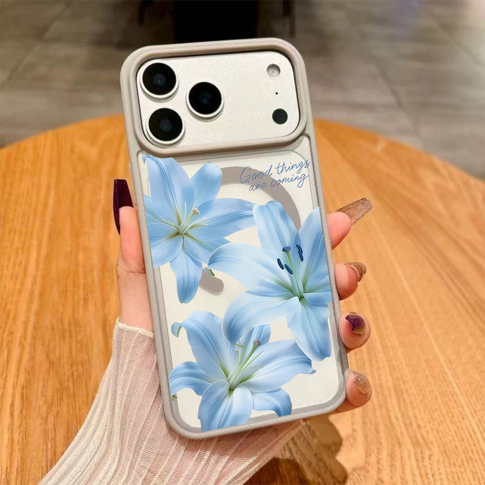 Blue Lily Flower Magnetic Phon – Phone Cases With Magsafe recenzja i cena