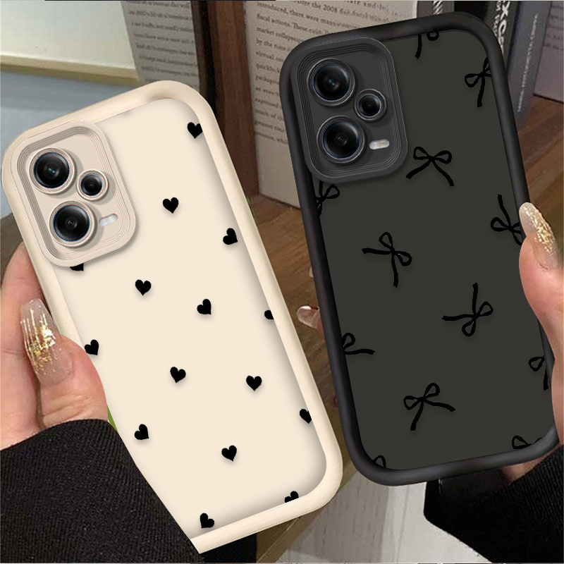 Black Love Heart Bowknot Phone – Phone Cases Black recenzja i cena