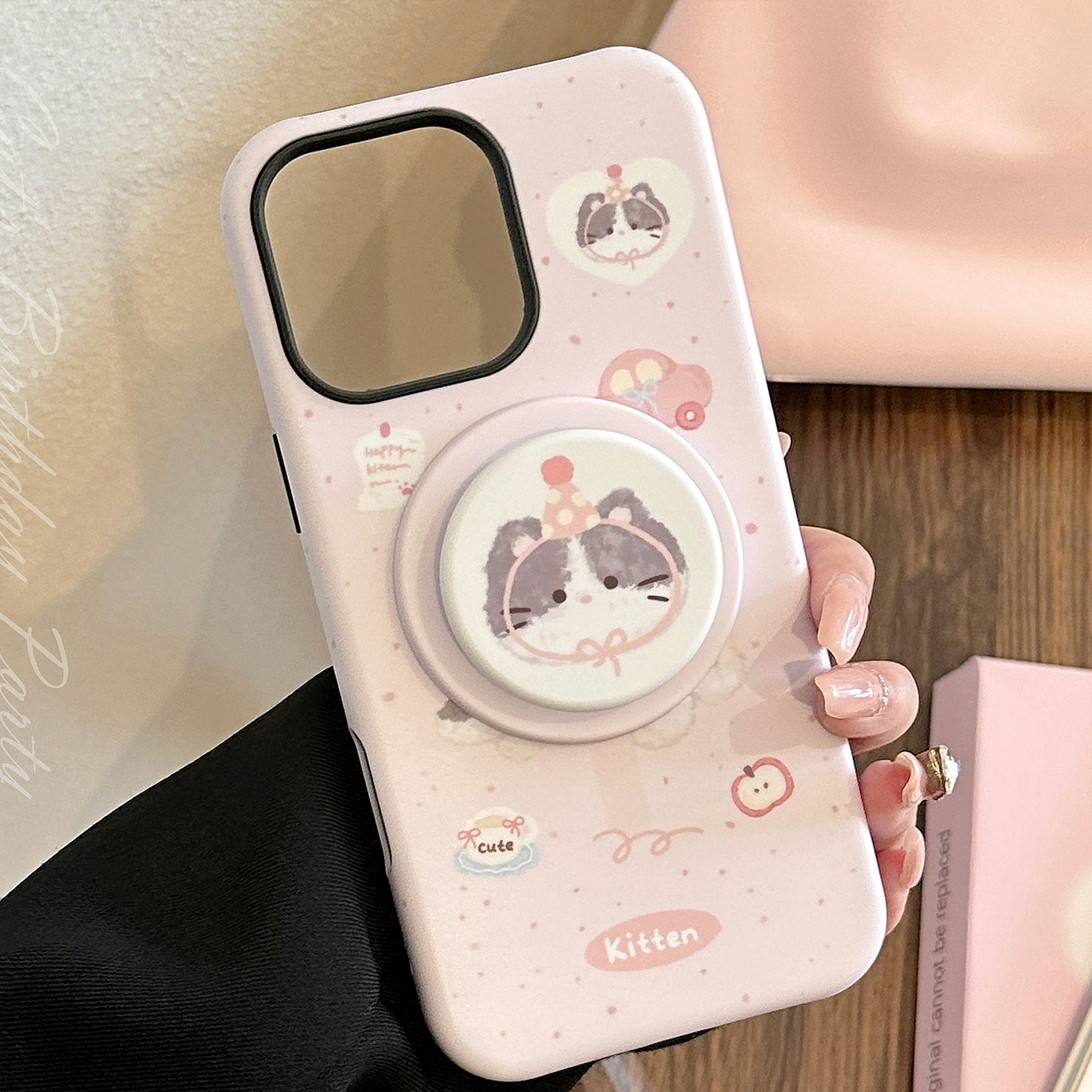 Korean Pink Cartoon Cat Magnet – Phone Cases Girly recenzja i cena