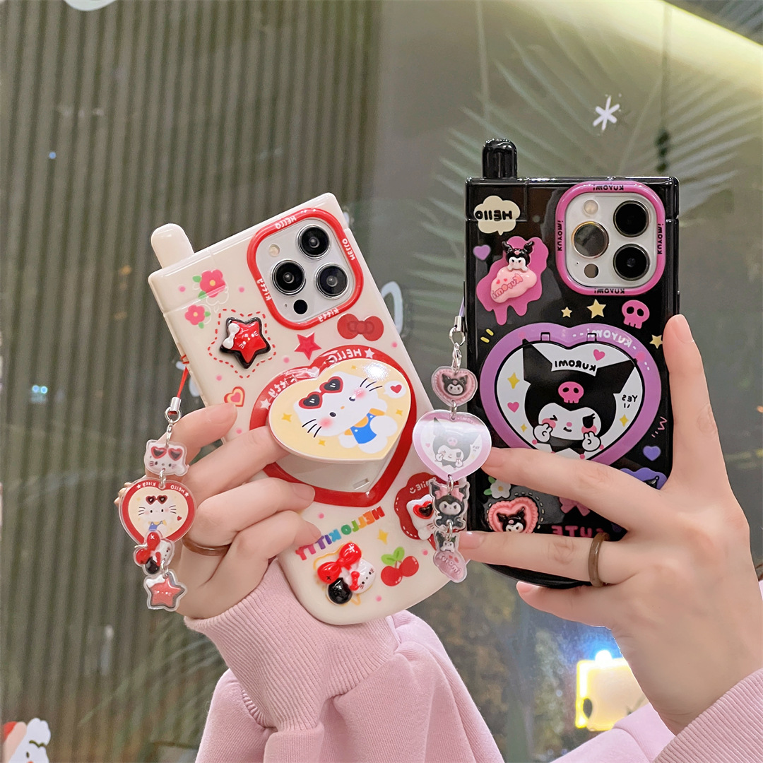 3D Cartoon Kuromi Cute Pink He – Phone Cases Girly recenzja i cena