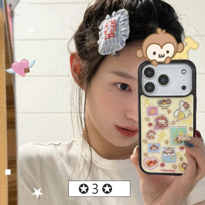 Korean Ins Blue Yellow Monkey  – Phone Cases Yellow recenzja i cena