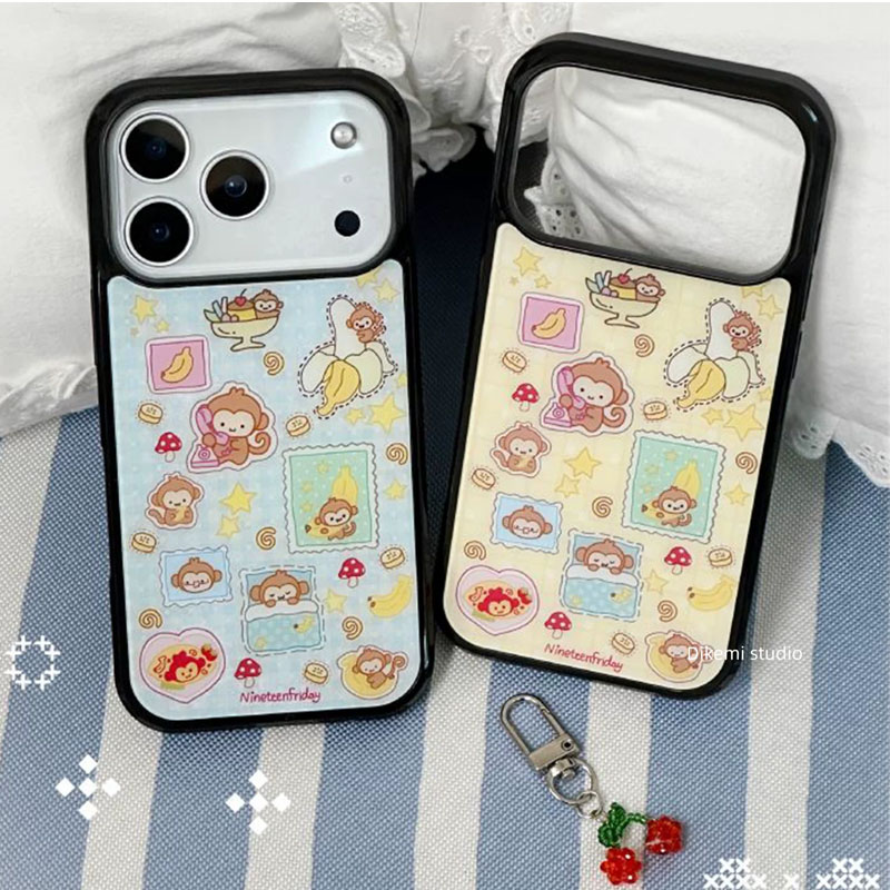 Korean Ins Blue Yellow Monkey  – Phone Cases Yellow recenzja i cena
