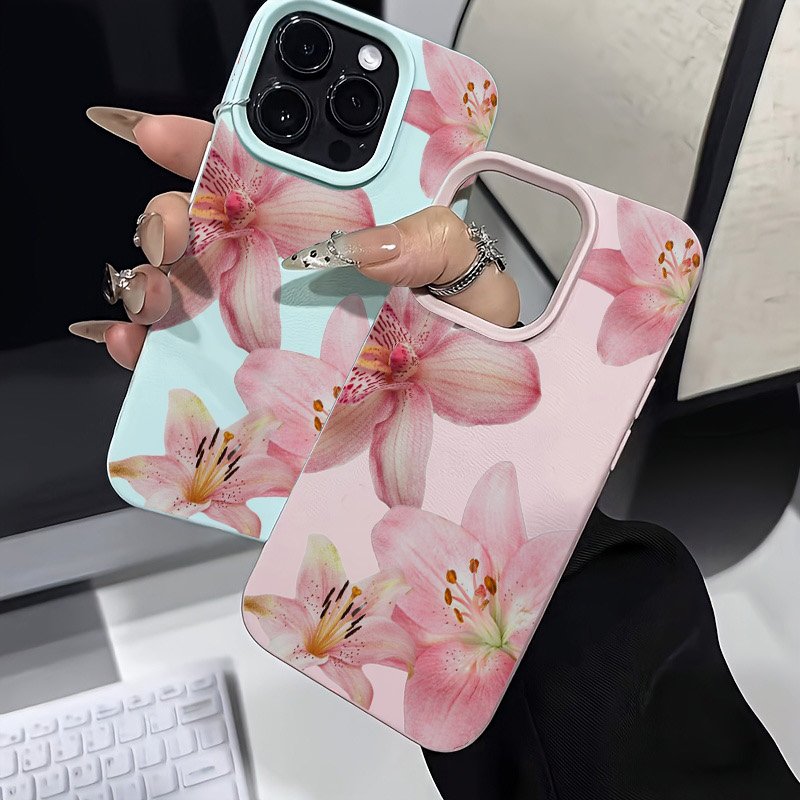 Pink Lily Lychee Texture Phone – Phone Cases Pink recenzja i cena