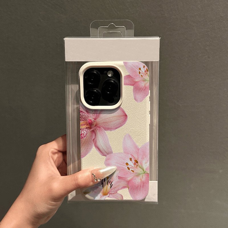 Pink Lily Lychee Texture Phone – Phone Cases Pink recenzja i cena