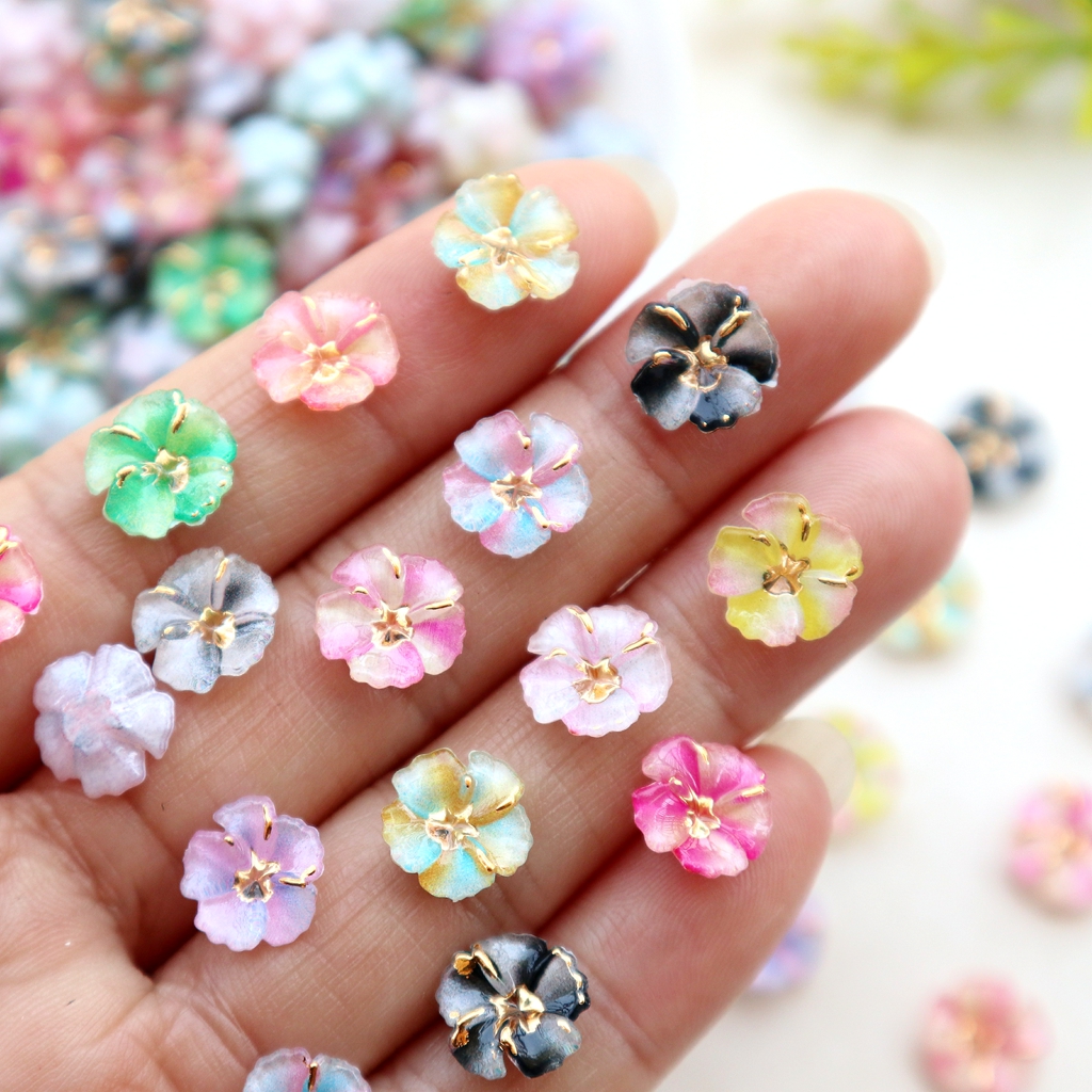 30pcs Mini Resin Flower Caboch – Phone Cases With Charms recenzja i cena