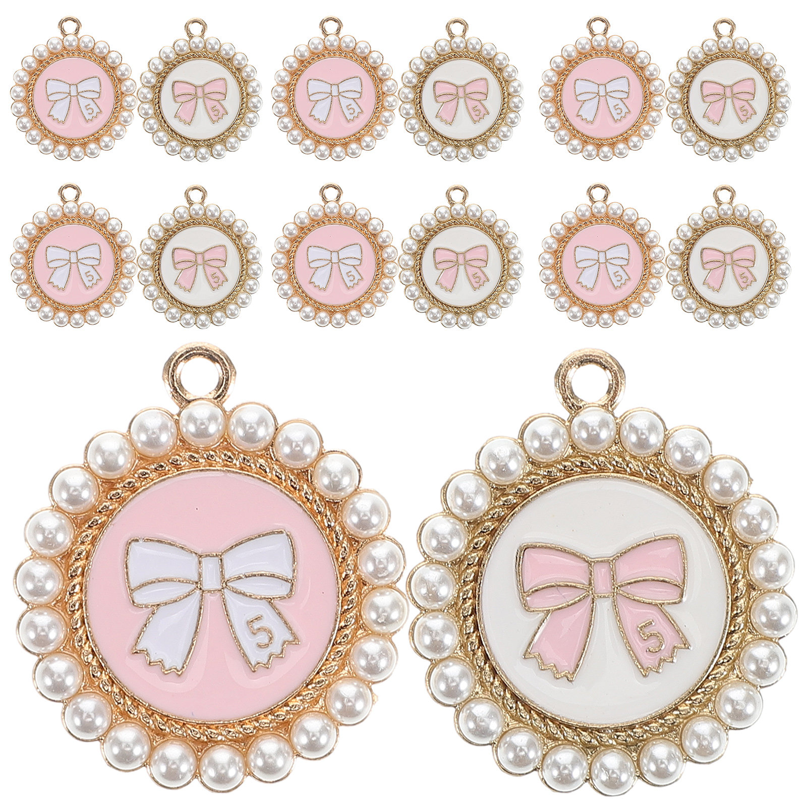 20Pcs Stylish Pearl Bow Pendan – Phone Cases With Charms recenzja i cena