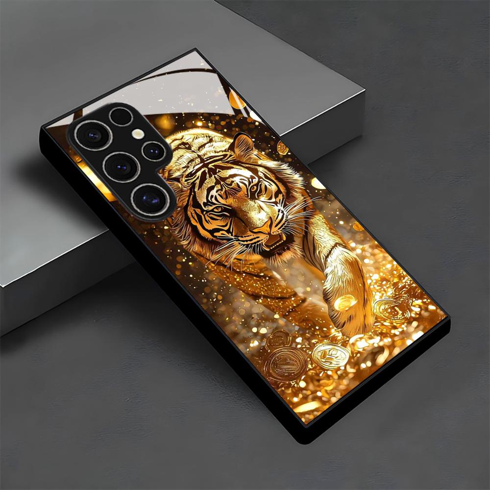 Tiger pattern glass Phone Case – Phone Cases For Samsung S21 5G recenzja i cena