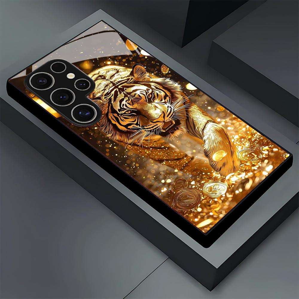 Tiger pattern glass Phone Case – Phone Cases For Samsung S21 5G recenzja i cena